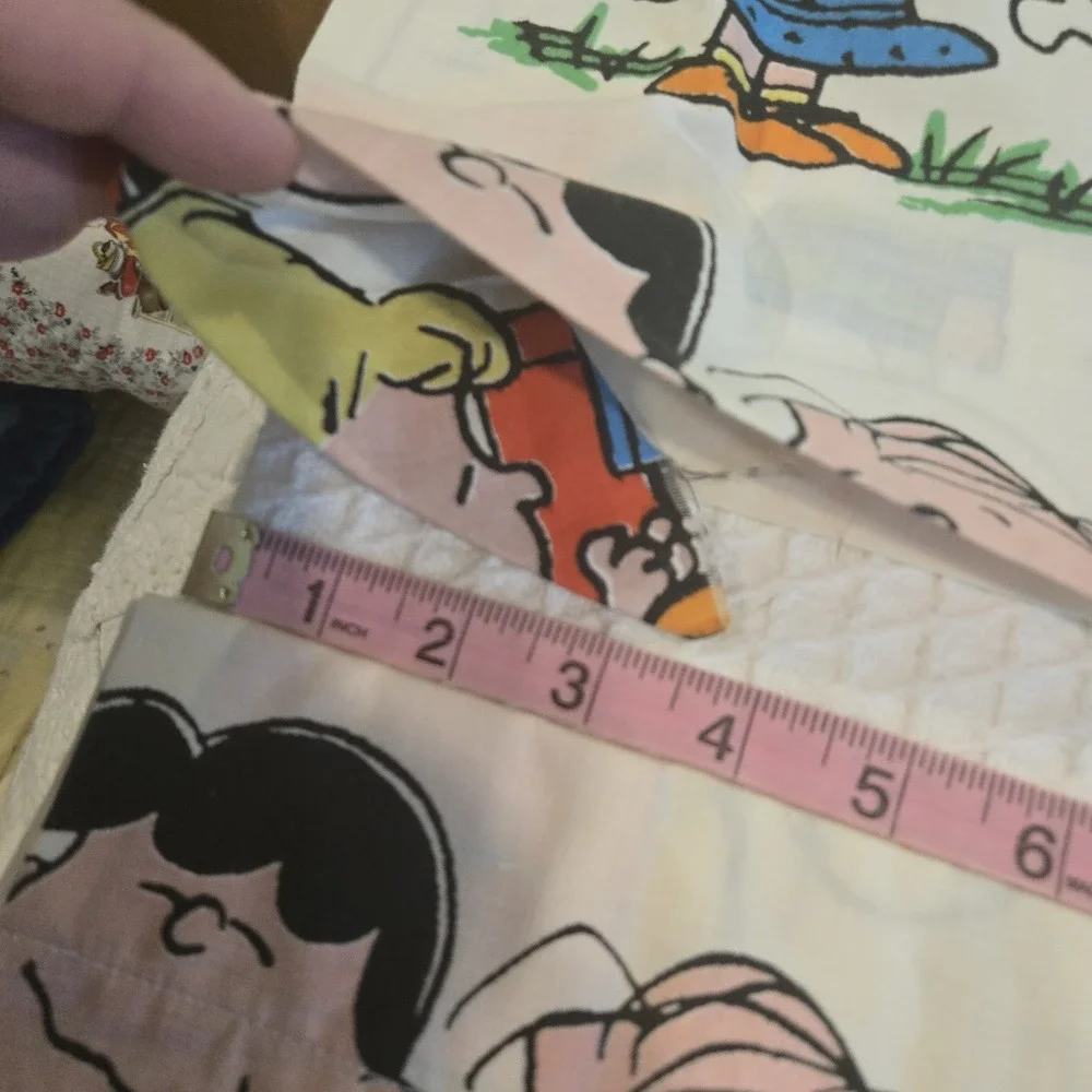 1971 Snoopy & The Gang Window Valances 60x14 Set Of 2